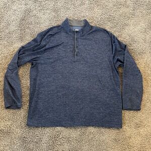 Callaway Men's‎ 2XL Fleece 1/4 Snap Sweater Blue Active Golf Outdoor